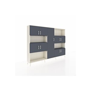 Arges Dolap 10 Raflı 9 Kapaklı 220x30x163 Aytaşı-antrasit