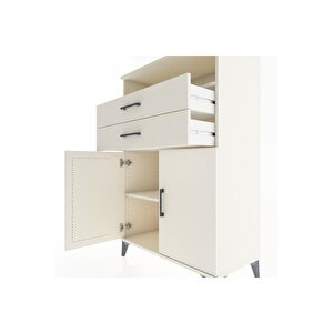 Hyperion Dolap 2 Raflı 2 Çekmeceli 2 Kapaklı 88x44x134 Aytaşı-aytaşı