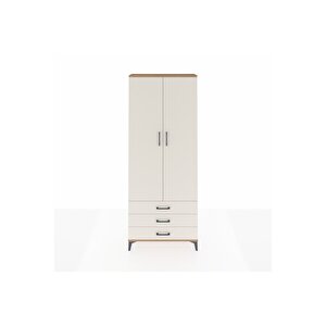 Arges Dolap 4 Raflı 3 Çekmeceli 2 Kapaklı 88x30x221 Çam-aytaşı