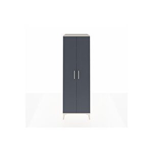 Kronos Dolap 4 Raflı 2 Kapaklı 60x59x182 Aytaşı-antrasit
