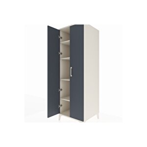 Kronos Dolap 4 Raflı 2 Kapaklı 60x59x182 Aytaşı-antrasit