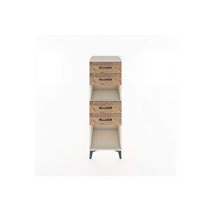 Hyperion Dolap Tek Raflı 4 Çekmeceli 44x44x134 Aytaşı-çam