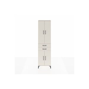 Arges Dolap 3 Raflı 2 Çekmeceli Tek Askılı 60x30x221 Aytaşı-aytaşı