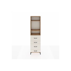 Arges Dolap 3 Raflı 4 Çekmeceli 60x30x221 Çam-aytaşı