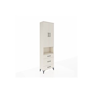 Arges Dolap 4 Raflı 3 Çekmeceli Tek Askılı 60x30x221 Aytaşı-aytaşı