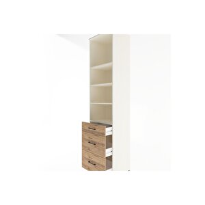 Hyperion Dolap 4 Raflı 3 Çekmeceli 60x44x243 Aytaşı-çam