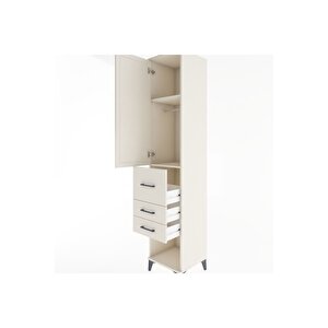 Hyperion Dolap 2 Raflı 3 Çekmeceli Tek Askılı 44x44x221 Aytaşı-aytaşı