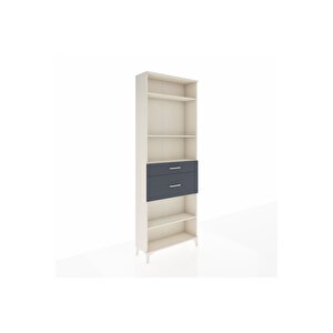 Arges Dolap 4 Raflı 2 Çekmeceli 88x30x243 Aytaşı-antrasit