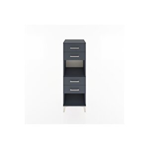 Hyperion Dolap Tek Raflı 4 Çekmeceli 44x44x134 Antrasit-antrasit
