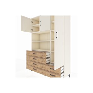 Hyperion Dolap 9 Raflı 6 Çekmeceli 3 Kapaklı 132x44x195 Aytaşı-aytaşı/çam