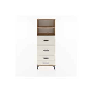 Arges Dolap 2 Raflı 4 Çekmeceli 60x30x163 Çam-aytaşı