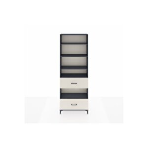 Arges Dolap 5 Raflı 2 Çekmeceli 88x30x243 Antrasit-aytaşı