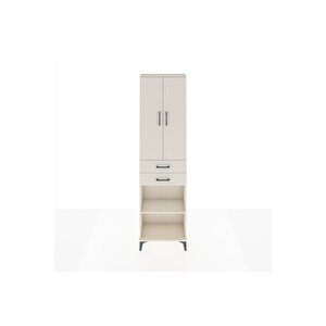 Arges Dolap 4 Raflı 2 Çekmeceli 2 Kapaklı 60x30x221 Aytaşı-aytaşı