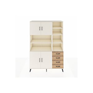 Hyperion Dolap 9 Raflı 4 Çekmeceli 4 Kapaklı 132x44x195 Aytaşı-aytaşı/çam