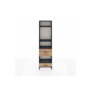 Arges Dolap 4 Raflı 2 Çekmeceli 60x30x221 Antrasit-çam