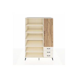 Kronos Dolap 9 Raflı 3 Çekmeceli Tek Kapaklı  132x59x195 Aytaşı-çam/aytaşı
