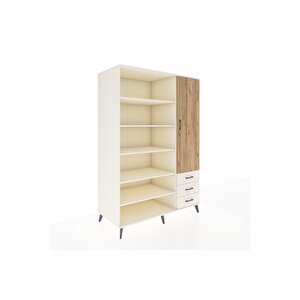 Kronos Dolap 9 Raflı 3 Çekmeceli Tek Kapaklı  132x59x195 Aytaşı-çam/aytaşı