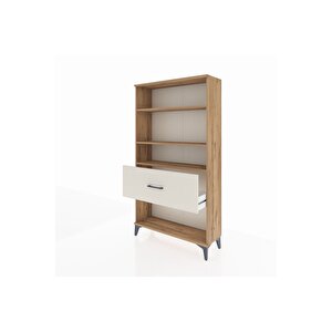 Arges Dolap 3 Raflı Tek Çekmeceli 88x30x163 Çam-aytaşı