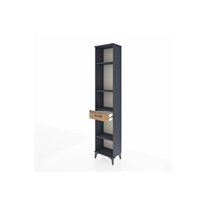 Arges Dolap 4 Raflı Tek Çekmeceli 44x30x221 Antrasit-çam