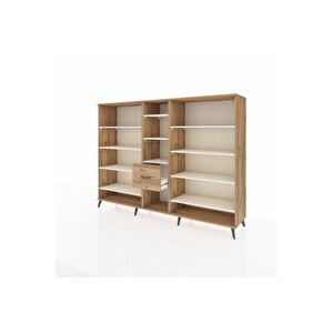 Hyperion Dolap 11 Raflı 3 Çekmeceli  220x44x163 Çam-aytaşı/çam