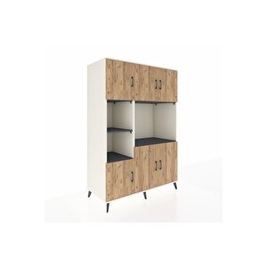 Kronos Dolap 9 Raflı 6 Kapaklı 132x59x195 Aytaşı-çam/antrasit