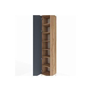 Hyperion Dolap 6 Raflı Tek Kapaklı 44x44x243 Çam-antrasit