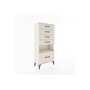 Hyperion Dolap Tek Raflı 5 Çekmeceli 60x44x134 Aytaşı-aytaşı
