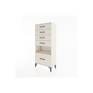 Hyperion Dolap Tek Raflı 5 Çekmeceli 60x44x134 Aytaşı-aytaşı