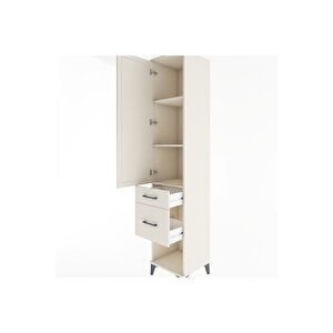 Hyperion Dolap 3 Raflı 2 Çekmeceli Tek Kapaklı 44x44x221 Aytaşı-aytaşı