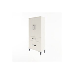 Arges Dolap 2 Raflı 2 Çekmeceli 2 Kapaklı 60x30x134 Aytaşı-aytaşı