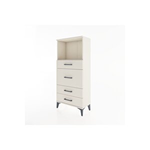 Hyperion Dolap Tek Raflı 4 Çekmeceli 60x44x134 Aytaşı-aytaşı