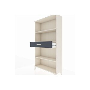 Arges Dolap 3 Raflı Tek Çekmeceli 88x30x163 Aytaşı-antrasit