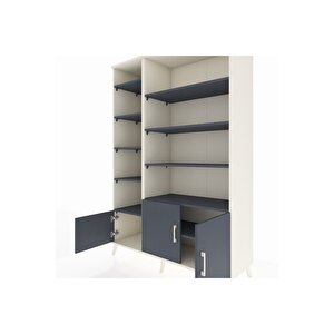 Hyperion Gardrop 10 Raflı 3 Kapaklı 132x44x195 Aytaşı-antrasit