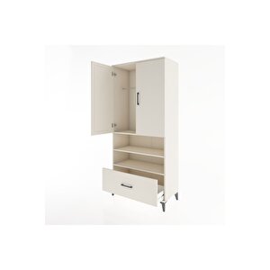 Hyperion Dolap 3 Raflı Tek Çekmeceli Tek Askılı 88x44x195 Aytaşı-aytaşı