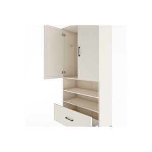 Hyperion Dolap 3 Raflı Tek Çekmeceli Tek Askılı 88x44x195 Aytaşı-aytaşı
