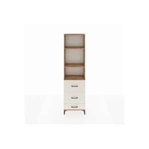 Arges Dolap 3 Raflı 3 Çekmeceli 60x30x221 Çam-aytaşı