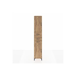 Hyperion Dolap 4 Raflı 3 Çekmeceli 2 Kapaklı 44x44x243 Çam-çam