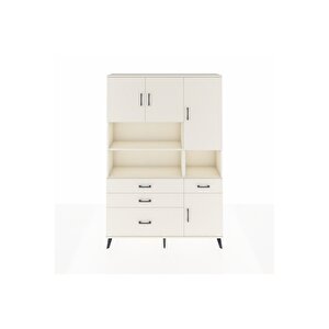 Arges Gardrop 9 Raflı 4 Çekmeceli 4 Kapaklı 132x30x195 Aytaşı-aytaşı