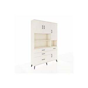 Arges Gardrop 9 Raflı 4 Çekmeceli 4 Kapaklı 132x30x195 Aytaşı-aytaşı