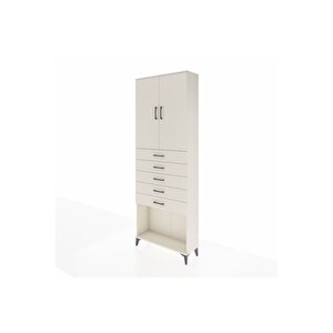 Arges Dolap 3 Raflı 5 Çekmeceli 2 Kapaklı 88x30x243 Aytaşı-aytaşı
