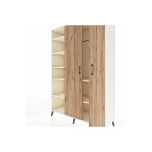 Hyperion Dolap 7 Raflı 2 Kapaklı Tek Askılı 132x44x195 Aytaşı-çam/aytaşı