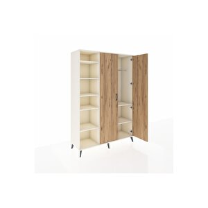 Hyperion Dolap 7 Raflı 2 Kapaklı Tek Askılı 132x44x195 Aytaşı-çam/aytaşı