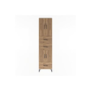 Arges Dolap 5 Raflı 3 Çekmeceli 4 Kapaklı 60x30x243 Aytaşı-çam