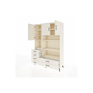 Hyperion Gardrop 9 Raflı 6 Çekmeceli 3 Kapaklı 132x44x195 Aytaşı-aytaşı