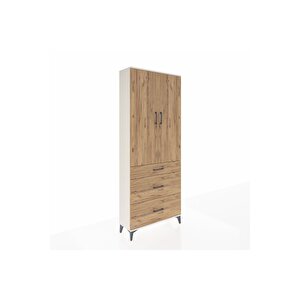 Arges Dolap 3 Raflı 3 Çekmeceli 2 Kapaklı 88x30x221 Aytaşı-çam