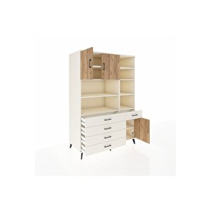 Kronos Dolap 9 Raflı 5 Çekmeceli 3 Kapaklı 132x59x195 Aytaşı-çam/aytaşı