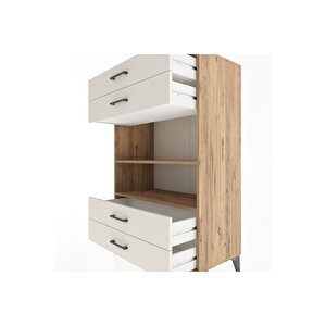 Hyperion Dolap 2 Raflı 4 Çekmeceli 88x44x134 Çam-aytaşı