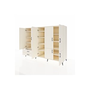 Kronos Dolap 12 Raflı 2 Çekmeceli 7 Kapaklı 220x59x163 Aytaşı-aytaşı