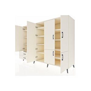 Kronos Dolap 12 Raflı 2 Çekmeceli 7 Kapaklı 220x59x163 Aytaşı-aytaşı