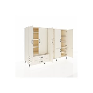 Kronos Dolap 12 Raflı 2 Çekmeceli 7 Kapaklı 220x59x163 Aytaşı-aytaşı